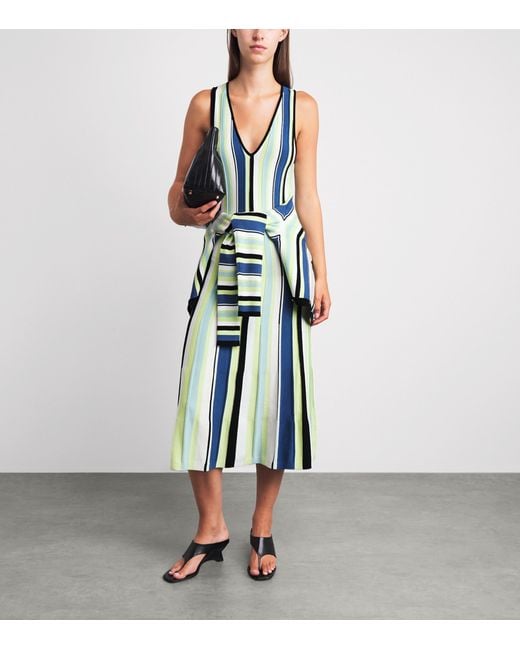 Toccin Blue Knitted Fifi Midi Dress