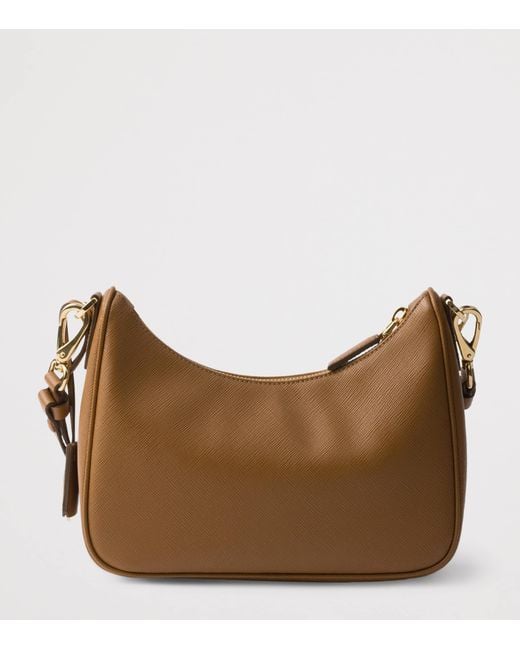 Prada Brown Mini Saffiano Leather Re-Edition Bag