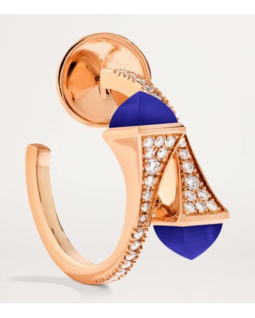 Marli New York Blue Diamond And Agate Cleo Hoop Earrings