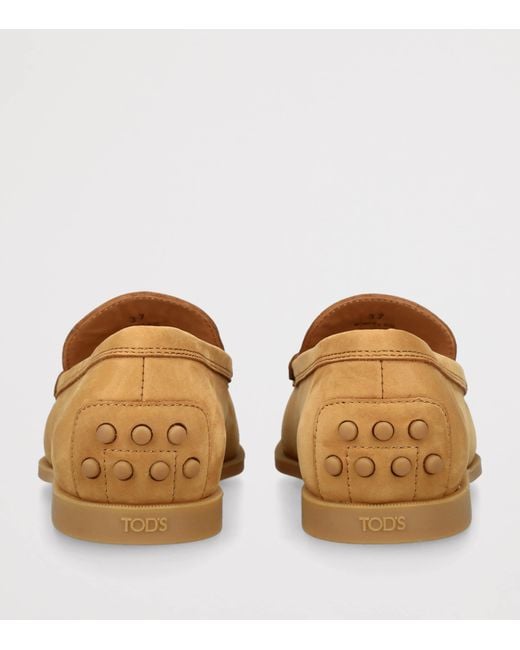 Tod's Brown Suede Gomma Leggero Loafers
