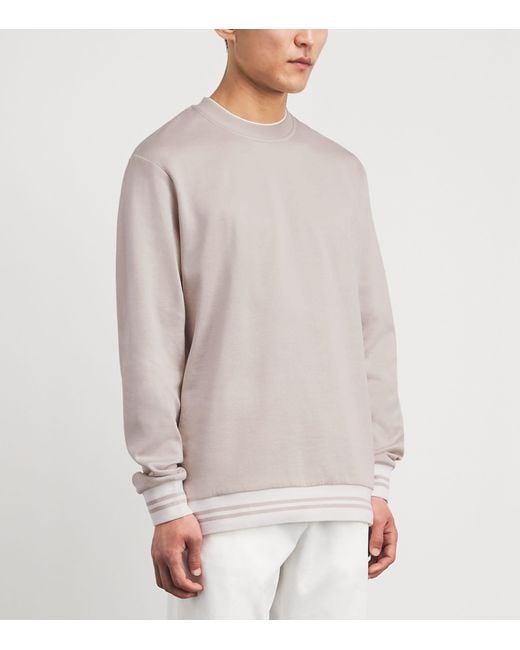 Eleventy White Cotton-Blend Sweatshirt for men