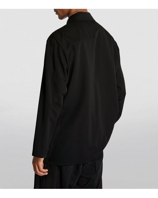 The Row Black Wool Casey Shirt for men