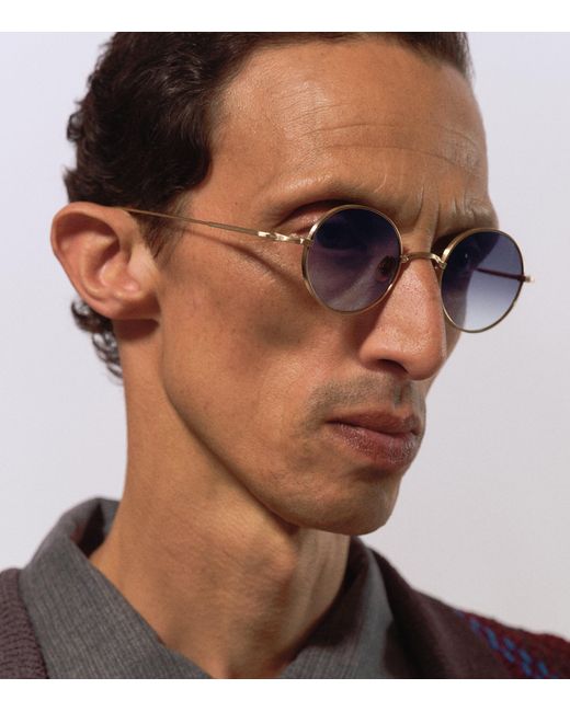 Matsuda Blue M3168 Round Sunglasses for men