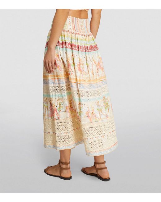 Hayley Menzies Natural Broderie Anglaise Maxi Skirt