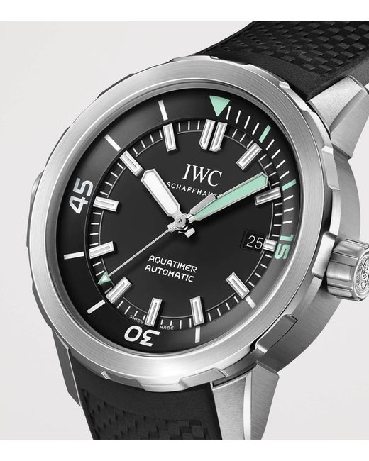 Iwc Black Stainless Steel Aquatimer Automatic Watch for men