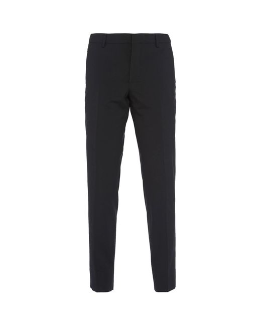 Prada Black Wool-Blend Trousers for men
