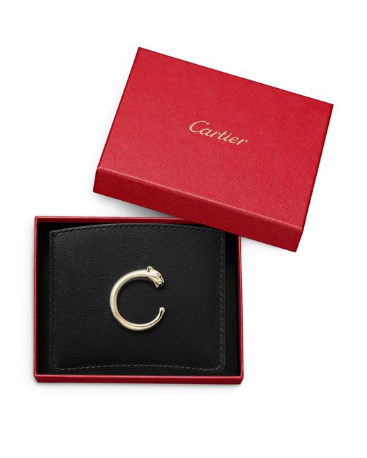 Cartier Black Panthère De Simple Card Holder