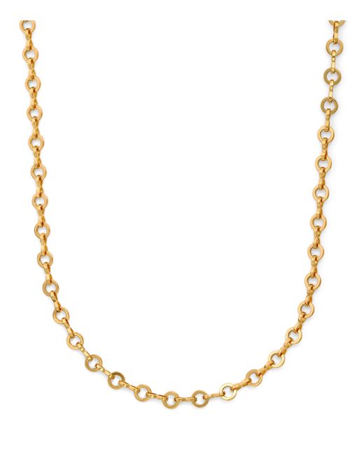Azlee Metallic Medium Circle-Link Chain Necklace