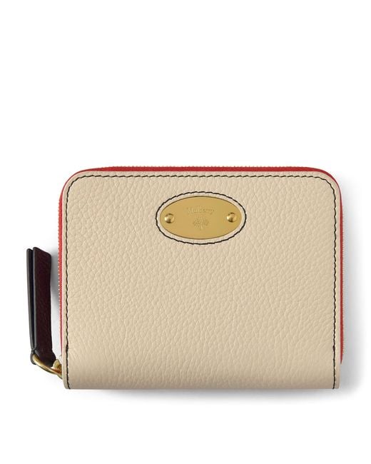 Mulberry Natural Leather Plaque Wallet