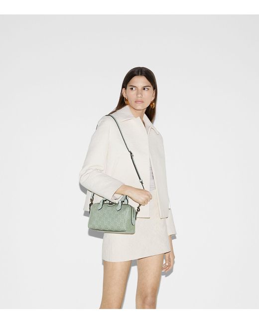 Gucci Green Mini Ophidia Gg Top-handle Bag