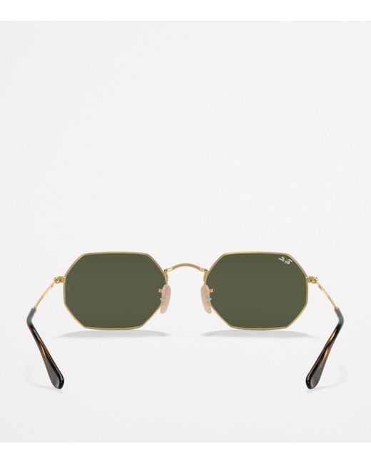 Ray-Ban Green Rb3556N Octagonal Classic Sunglasses