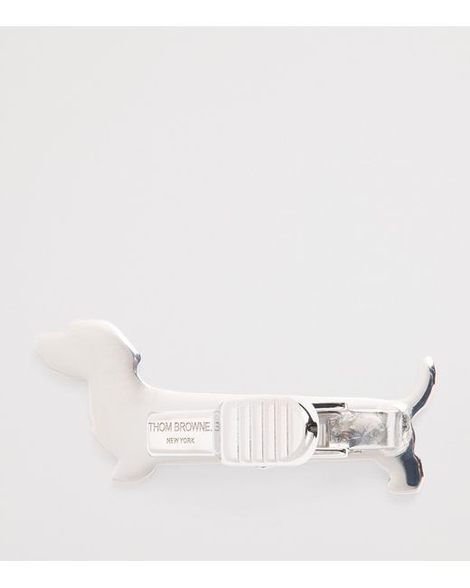 Thom Browne Black Sterling Limousine Tie Bar for men