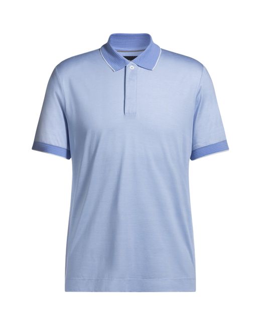 Boss Blue Cotton-Silk Polo Shirt for men