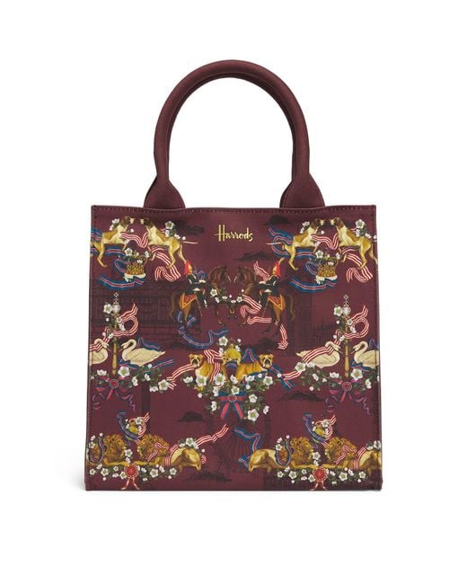 Harrods Red Small Great British Tote Bag