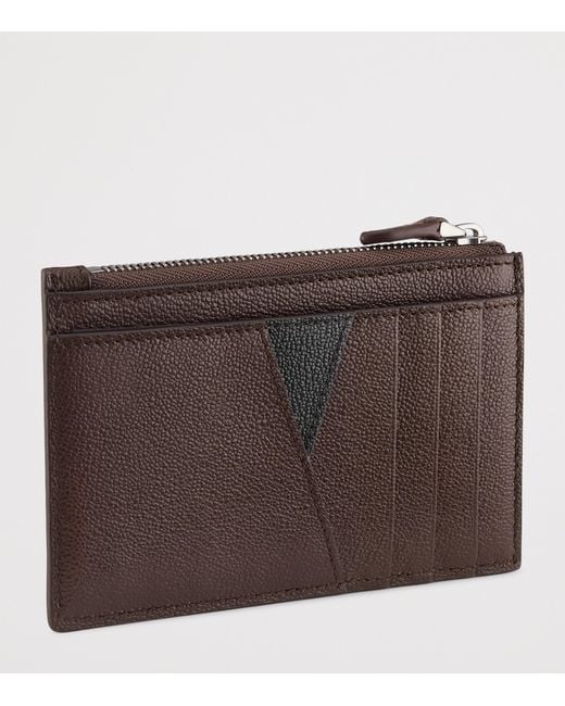BVLGARI Brown Leather Card Holder