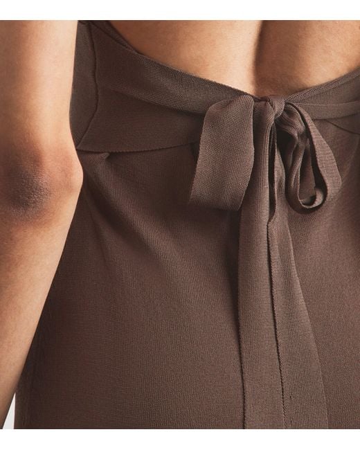 Away That Day Brown Mozambique Knitted Maxi Dress