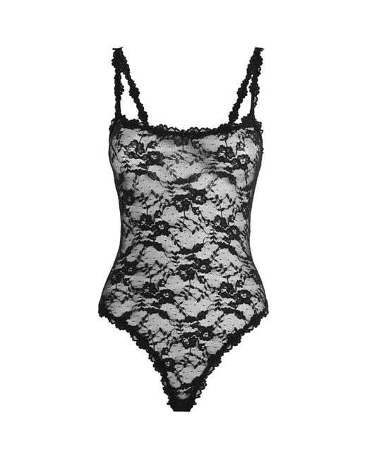 Skims Stretchlace Bodysuit in Black Lyst