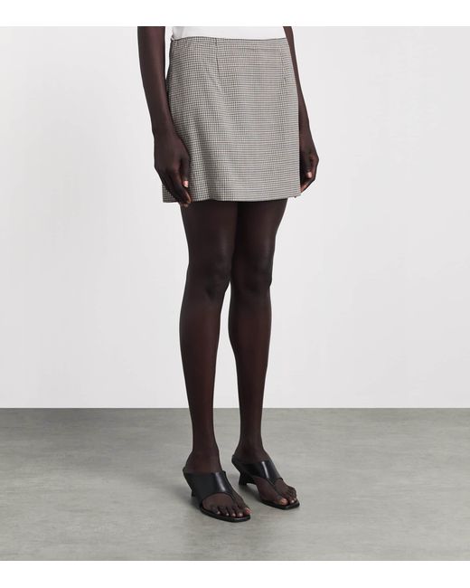Rag & Bone Gray Wool Plaid Mini Skirt