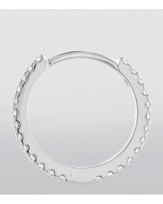Maria Tash White Diamond Eternity Single Hoop Earring