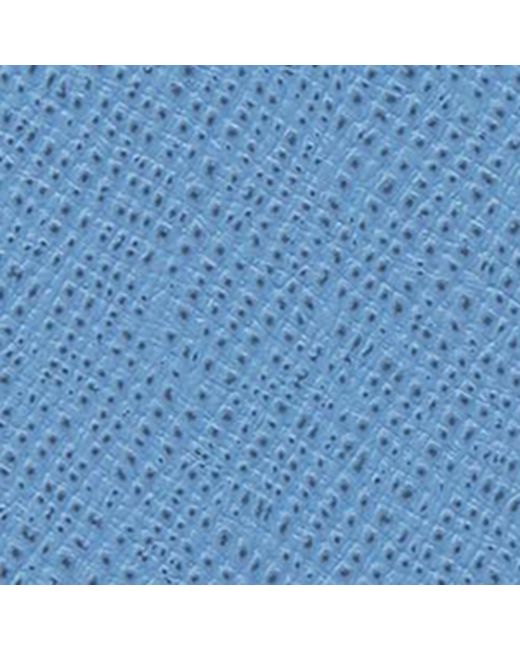 Smythson Blue Panama Leather Compact Card Holder for men