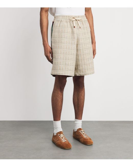 Drole de Monsieur Natural Tweed Stripe Shorts for men