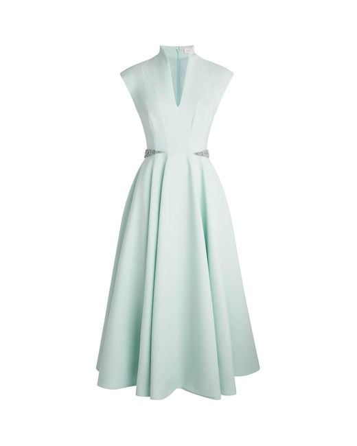 Sabina Bilenko Blue Crepe Erica Midi Dress