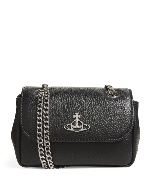 Vivienne Westwood Black Small Leather Chain Purse