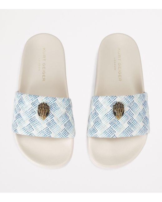 Kurt Geiger White Meena Eagle Slides