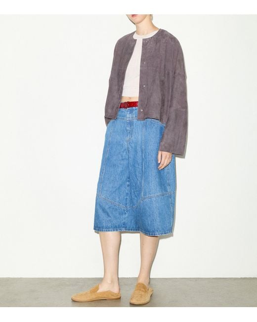 MAX&Co. Brown Suede Loose-Fit Jacket