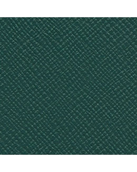 Smythson Green Panama Leather Slim Pouch for men
