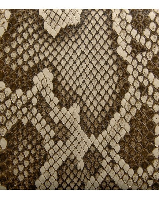 Bottega Veneta Metallic Snakeskin Knot Clutch Bag