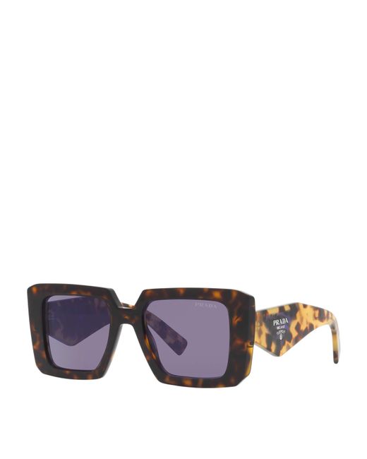 Prada Black Tortoiseshell Square Sunglasses