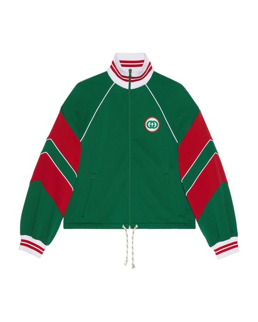 Gucci Green Cotton Piqué Zipped Jacket