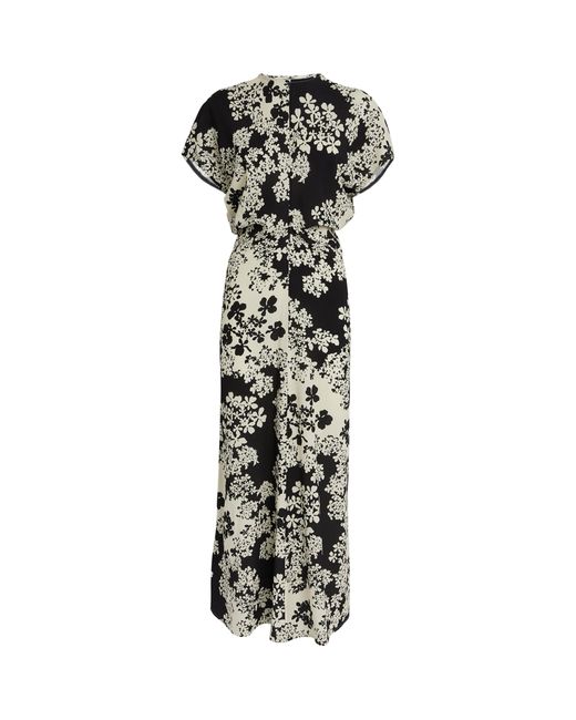 Totême Floral Maxi Dress in Black | Lyst