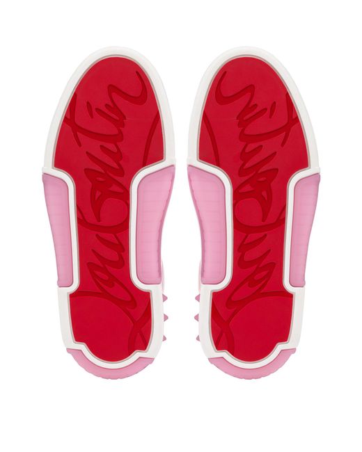 Christian Louboutin Pink Astroloubi Leather Sneakers for men