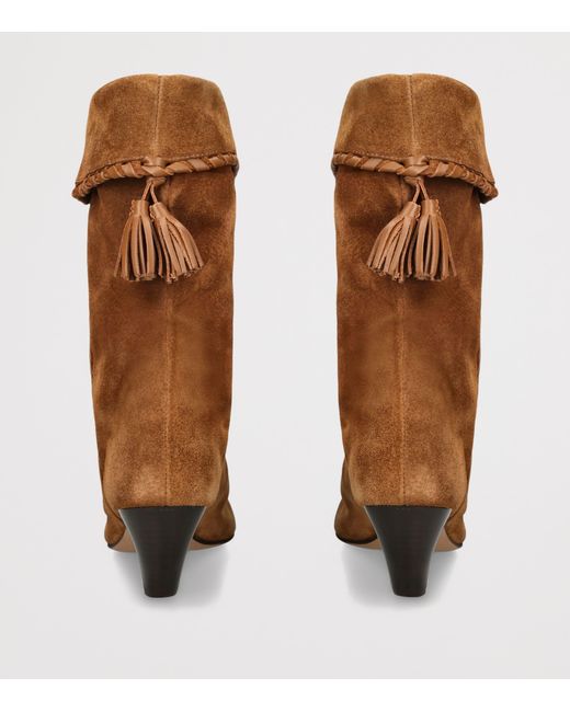 Isabel Marant Brown Suede Dalby Heeled Boots 55