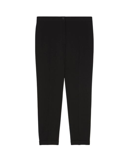 Marina Rinaldi Black Tapered Slim Tailored Trousers