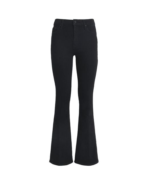 Mother Black The Weekender Flared Jeans