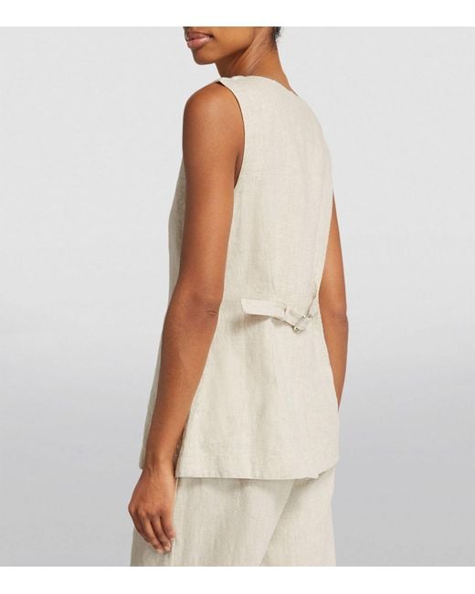 Posse Natural Linen Button-up Emma Vest