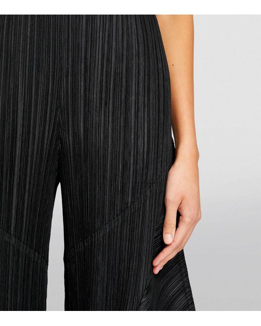 Pleats Please Issey Miyake Black Thicker Bottoms 2 Flared Trousers