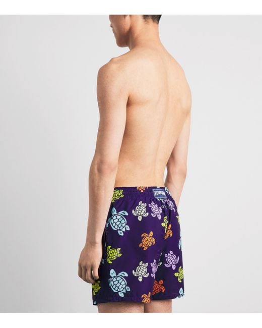 Vilebrequin Blue Micro-Perforated Mahina Swim Shorts for men