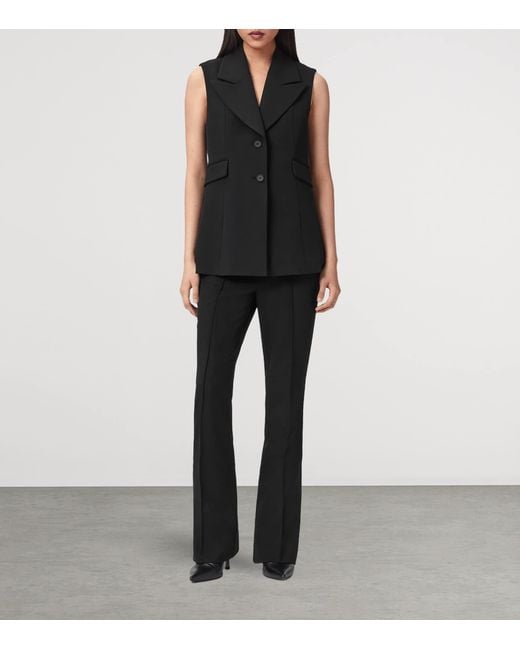 AllSaints Black Astra Tailored Waistcoat