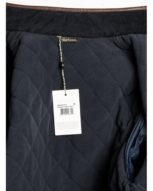 Barbour Blue Quilted Powell Jacket for men