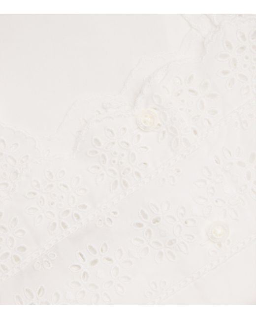 FRAME White Organic Cotton The Eyelet Tank Top