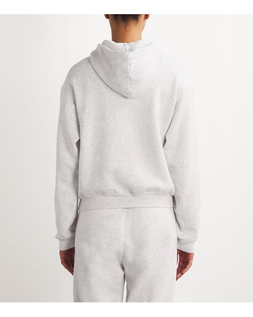 Skims White Fleece Classic Hoodie