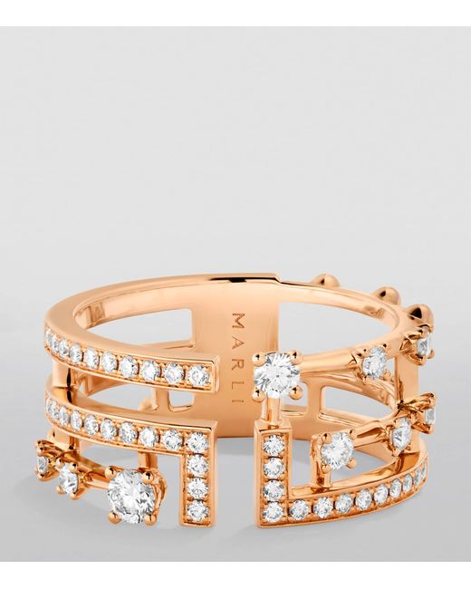 Marli New York Metallic And Diamond Avenues Ring