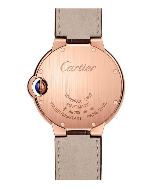 Cartier White Rose Gold Ballon Bleu De Watch 33mm