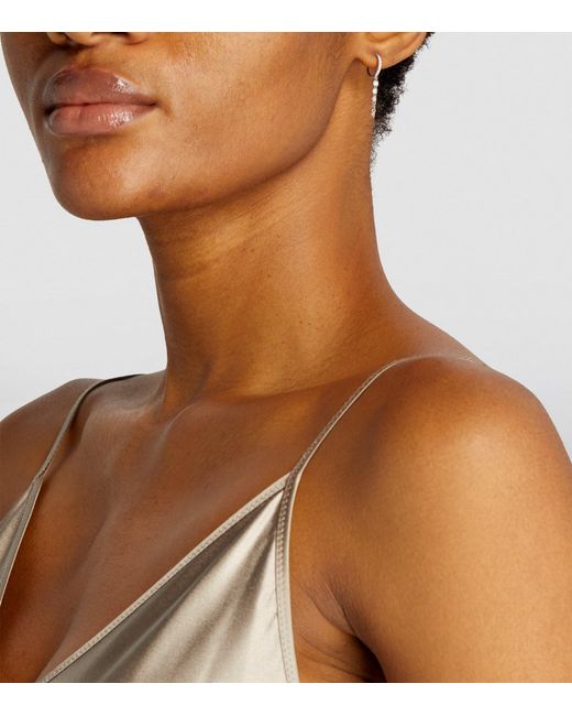 PERSÉE White And Diamond Circle Single Hoop Earring