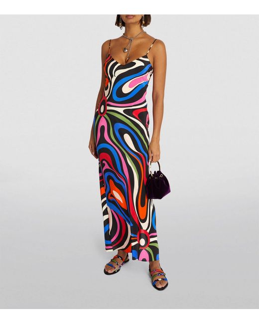 Emilio Pucci Multicolor Pucci Silk Slip Dress