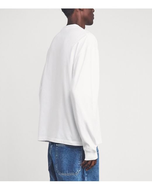 Agolde White Cotton Asha Long-Sleeve T-Shirt for men